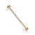 316L Surgical Steel Industrial Barbell with CNC Set Lined CZ on Bar