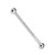 316L Surgical Steel Industrial Barbell with CNC Set Lined CZ on Bar