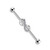 CZ Paved Infinity 316L Surgical Steel Industrial Barbells