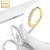 14 Kt. Gold CZ Paved Half Circle Bendable Hoop Rings For Ear Cartilage, Eyebrow, Nose and More