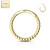 14K Gold Braided Hinged Hoop Rings for Ear Cartilage, Nose Septum and More