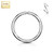 14Kt. White Gold Bendable Hoop Rings For Ear Cratilage, Septum, Eyebrow, Nose and More