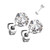 Pair of 316L Surgical Stainless Steel Stud Earring with Round CZ