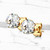 Pair of Gold IP 316L Stainless Steel Stud Earring with Round Clear CZ