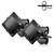 Pair of 316L Black IP Plated Surgical Stainless Steel Stud Earring with Princess Cut Black CZ