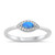 Silver Lab Opal Ring - Opal Eye