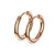 Pair of 316L Stainless Steel Hinge Action Seamless Hoop Earrings/ Rose Gold IP