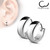 Pair of Classic Plain Dome Hoop/Huggie Stainless Steel Earrings