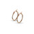 Pair of Rose Gold IP 316L Stainless Steel Round Hoop Earrings