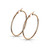 Pair of Rose Gold IP 316L Stainless Steel Round Hoop Earrings