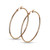 Pair of Rose Gold IP 316L Stainless Steel Round Hoop Earrings