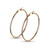 Pair of Rose Gold IP 316L Stainless Steel Round Hoop Earrings