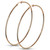 Pair of Rose Gold IP 316L Stainless Steel Round Hoop Earrings