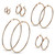 Pair of Rose Gold IP 316L Stainless Steel Round Hoop Earrings