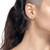 Set Clear CZ Stainless Steel Hinge Action Hoop Earrings