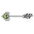 Opal Glitter Heart CZ Paved Outline Arrow with Feather End 316L Surgical Steel Nipple Barbell Rings