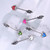 Opal Glitter Heart CZ Paved Outline Arrow with Feather End 316L Surgical Steel Nipple Barbell Rings