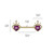 Gold PVD Over 316L Surgical Steel Nipple Barbell With Crown and Pink Gem Heart Ends