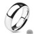 Glossy Polished Traditional Wedding Band Ring  Stainless Steel