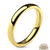 Glossy Mirror Polished Gold IP Traditional Wedding Band Ring 316L Stainless Steel