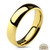 Glossy Polished Gold  Traditional Wedding Band Ring 316L Stainless Steel