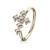 CZ Cross Bendable Nose, Cartilage Hoop Rings