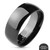 Glossy Mirror Polished Black Dome Band Ring 316L Stainless Steel