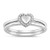 Silver Ring W/ CZ - Heart