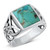 Silver Stone Ring  Genuine Turquoise