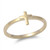 Yellow Gold Plated Silver Ring - Cross