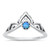Silver  Blue Lab Opal Ring