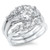 Silver CZ Ring - Wedding Set