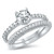 Silver CZ Ring 925 2 SET