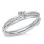 Silver CZ Ring round center