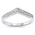 Sterling Silver Chevron Band CZ