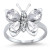 Silver CZ Ring - Butterfly 925