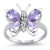 Silver CZ Ring - Butterfly 925