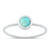 Silver Genuine Turquoise Bezel Ring