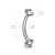 316L Surgical Steel Eyebrow Curve Ring with Internally Threaded