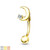 Crescent Moon with Crystal Star 316L Surgical Steel Curved Barbells, Eyebrow Rings