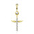 CZ Paved Cross with Wings Dangle Double Jeweled 316L Surgical Steel Belly Button Navel Rings