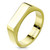 Flat Square Bar 316L Stainless Steel Rings in Three Colors