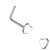 Heart Top 316L Surgical Steel L Bend Nose Ring