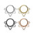 High Quality Precision All 316L Surgical Steel Hinged Segment Hoop Rings /Beaded End Crown