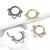 High Quality Precision All 316L Surgical Steel Hinged Segment Hoop Rings /Beaded End Crown