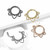 316L Surgical Steel Hinged Segment Hoop Rings /Beaded End Crown