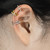 Double Cross CZ Paved Non-Piercing Ear Cuff
