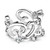 Filigree Linked Hearts with CZ Accents Non-Piercing Ear Cuff