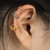 Filigree Linked Hearts with CZ Accents Non-Piercing Ear Cuff