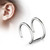 Double Closure Ring 316L Surgical Steel Fake Non-Piercing Cartilage 'Clip-On'